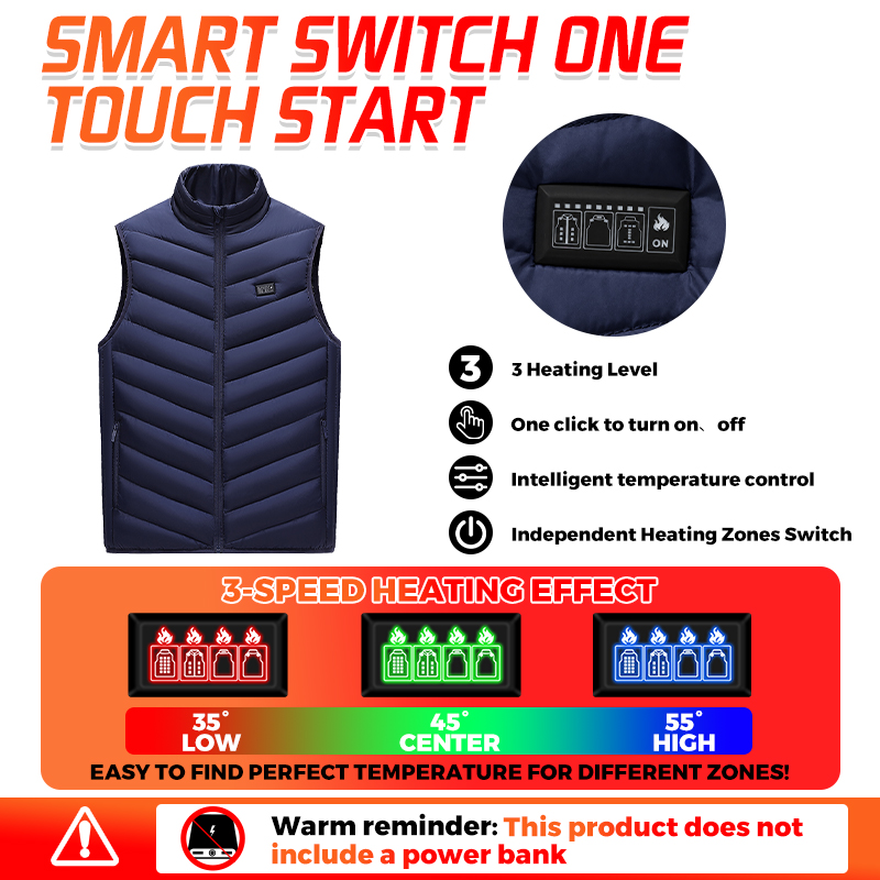 Smart Heated Vest 26 Zones Men - огляд і ціна Winter Clothing Hiking