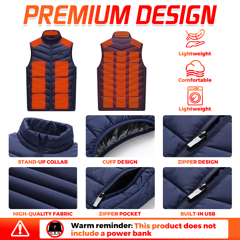 Smart Heated Vest 26 Zones Men - огляд і ціна Winter Clothing Hiking
